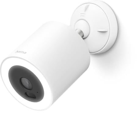 Hama Utomhus Wi-Fi-övervakningskamera (med rörelsedetektor och ljus, IP65 utomhus-wifi-kamera med infraröd mörkerseende, färg mörkerseende, persondetektering