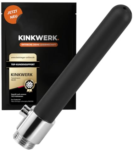 KINKWERK Analdusche Aufsatz 130 mm | Spülstab für Analhygiene kompatibel mit Standardanschluss | Sanfte Reinigung, hygienisch & einfach | für Männer & Frauen | Schwarz mit Metallgewinde