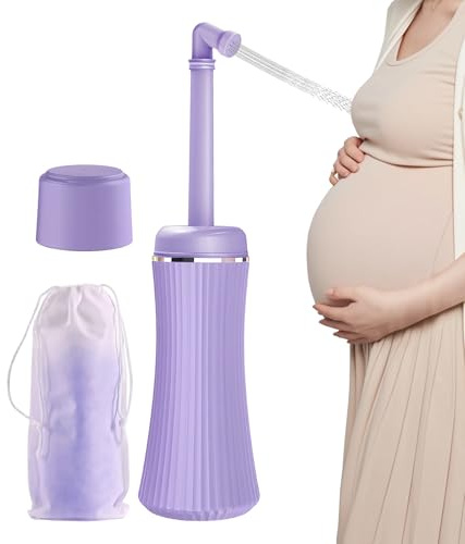 Tragbares Reisebidet, 400 ml, Perinealflasche für die Pflege nach der Geburt, mit manueller Sprühung, ideal für Mütter in der Intimhygiene im Bad, Krankenhaus, Reisen und Schwangerschaft und