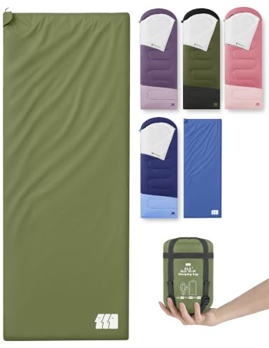 Saco de dormir ultraligero de 680 g, con cremallera antisujeción, compacto para adultos, saco de dormir cálido para exteriores, senderismo, mochilero, ciclismo y viajes, camping