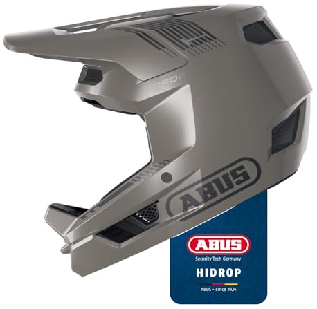 ABUS Casco de Descenso HiDrop – Casco Integral Certificado ASTM con Carcasa Exterior ABS para MTB: Downhill, Enduro y Bikepark, para Adultos y jóvenes