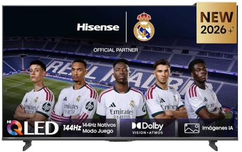 Hisense Smart TV QLED 144Hz 50 4K 50E7S PRO | Audio Dolby Atmos, VIDAA OS, Native 144Hz Game Mode, Dolby Vision IQ, HDR 10+, AirPlay2, Alexa, lativù 4K, 2026 Model