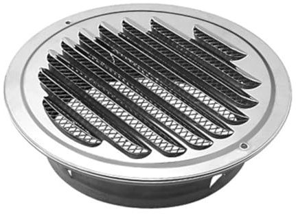 Outanaya Stainless Steel Air Vent Cover for Exterior Wall 120mm Flat Soffit Vent Screen Range Hood Exhaust Fan Protector