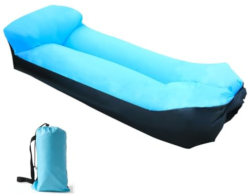 Aufblasbares Sofa, Luftsofa Faltbar, Luftsack mit Portable Paket, Tragbares Aufblasbare Liege, Air Lounger, Strandliege Aufblasbar für Camping Reisen Urlaub Schwimmbad Strandparties Hinterhof