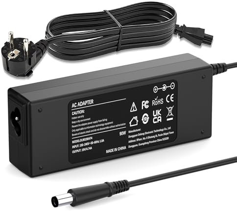 90W Chargeur Ordinateur Portable Compatible avec HP Pavilion G6 G7 DV6 DV7 DV3 DV4 DV5 Elitebook 840 850 G1 G2 Probook 430 440 450 G1 G2 640 645 650 655 G1 PC Alimentation Adaptateur 7,4 x 5,0mm