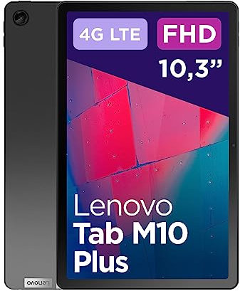 Lenovo Tab M10 Plus Segunda generación Tablet, Android, Pantalla 10.3 Full HD, 4G LTE, RAM 4 GB, Memoria 128 GB, Fuente de alimentación, Gris Hierro [Exclusivo Amazon]