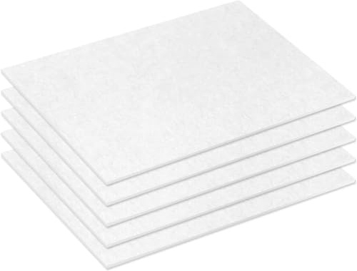 McFilter | 5 Universal Motorfilter | ca. 20x14cm | Luftfilter | Mikrofilter | Abluftfilter | Filtermatte | Microfilter | Staubsaugerfilter Filter zuschneidbar | weiß