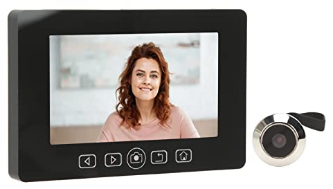 Fockety Door Peephole Camera, 4.3in LCD Color Screen 160° Wide Angle Smart Door Viewer Peephole, Electronic Cat Eye Camera for Home Apartment Entry Door Front Door