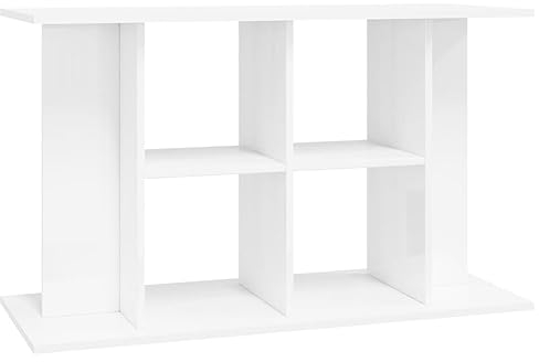 vidaXL Aquariumständer Hochglanz-Weiß 100x40x60 cm Holzwerkstoff