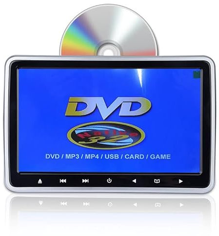 Lecteur DVD portable pour lecteurs vidéo d'appuie-tête de voiture Moniteur DVD d'appui-tête externe de 10,1 pouces Moniteur d'appui-tête 10.1 Moniteur DVD d'appui-tête d'aspiration 10.1 avec écran rot