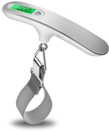 Aurum and Adorn Luggage Scale Portable Digital Weight Scale Travel Bag Hanging Weighing Scale 110 Lb/ 50Kg Capacity Suitcase Weigher with Tare Function & Backlit LCD Display