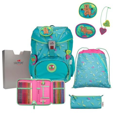DerDieDas Schulranzen Set 5-TLG. ErgoFlex Superflash Paradise