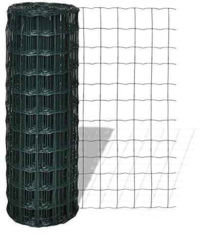 Xichuzi Gartenzaun Maschendraht Gitter, Hasendraht, Wühlmausgitter, Stacheldraht, Drahtgitter, Kaninchendraht, Drahtzaun, Hasengitter, 25x1,0m Gitterzaun