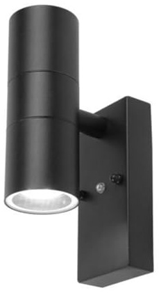 VLALAMNO Applique Murale à Double tête, projecteur d'extérieur à détection de lumière LED, étanche, en Acier Inoxydable, Applique Murale à détection de lumière for Cour, lumière Chaude(H)