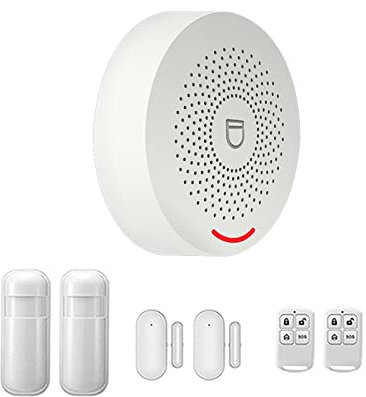Sistema de alarma de seguridad para el hogar, Tuya de alarma for el hogar Inalámbrico 433MHz Seguridad antirrobo Smart Home APP Puerta Ventana Sensor Detector de movimiento para el hogar, el apartamen