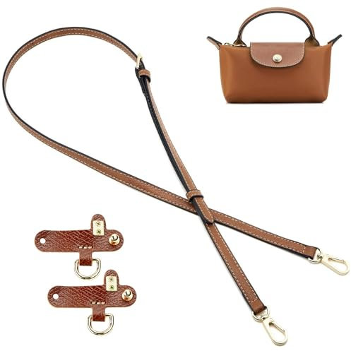 Schultergurt für Longchamp Tasche Damen - Tragegurt für Longchamp, Verstellbarer Schulterriemen für Taschen, Leder Riemen Tragegurte für Longchamp Mini Bag Strap,Tasche NoPunch Transformationszubehör