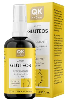 QKnatur - Buttocks Firming Oil (100 ml). Uppstramar, omdefinierar och lyfter skinkorna. Med naturliga ingredienser. Förhindrar uppkomsten av celluliter och hudbristningar