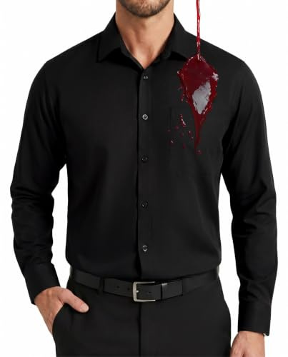 Enlision Chemise Homme Noir Manches Longues Antitache Stretch Regular Fit Business Chemises Habillée Hommes Mariage Antirides sans Repassage avec Poche XL