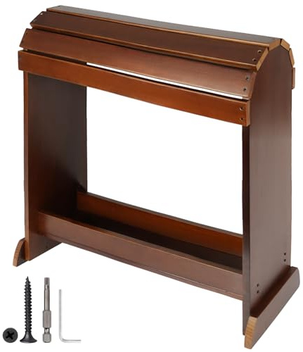 Runtai Haapstord Extra-Large Wood Saddle Rack, Arched Solid Pine Saddle Stand, Heavy Duty Saddle Rack Stand for Western Saddle, Stable Horse Saddle Displaying Shelf (Brown)