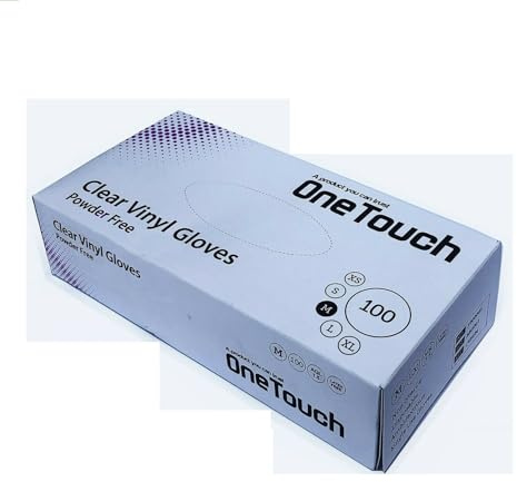 A406 1000 Disposable Clear Vinyl Gloves Powder Free Latex Free Non-Sterile Gloves Strong Multipurpose Medical, Cleaning, Food Handling, Beauty, Hairdressing, Tattoo, Household, Catering (X-Large)