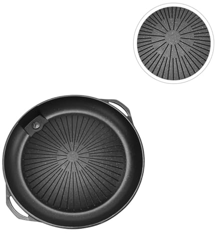 iplusmile Parrilla Portátil De Piedra Médica Antiadherente para Barbacoa Al Aire Libre, Plancha Ligera y Compacta Asas, Herramienta Práctica para Cocinar y Asar En Jardín o Camping