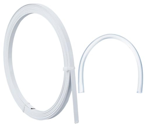 NBEADS 10 m/10.94 Iarde di Disossamento per Cucire, Stecche in Acciaio Ricoperte in PVC da 8mm per Corsetti Abiti da Sposa Abiti da Sera Lingerie Cappelli, Bianco