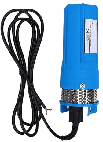 YWBL-WH Pompa Sommergibile Solare per Pozzi Profondi, Motore CC Ad Alta Efficienza 96 W con Filtro in Acciaio Inossidabile 50 Mesh, per Irrigazione Dell'acqua, Allevamento di Pozzi (DC24V)