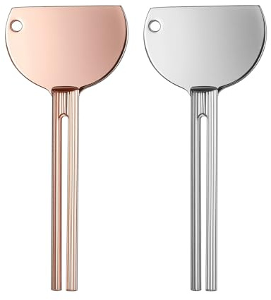 Toothpaste Squeezer 2 Pack Metal Tube Squeezers Key Tubes Dispenser Tool Tube Wringer Roller Toothpaste Seat Holder Stand Bathroom Accessory for Easy Squeezing