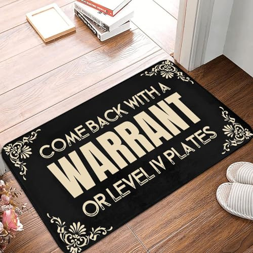 Door Mat Simple Privacy Text 20x32 Inch Rubber Non-Slip Floor Rug for Spring Indoor Outdoor Kitchen Porch