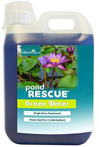All Pond Solutions Pond Rescue Green Water Algae Control Treatment Koi Fish Safe (2500ml)