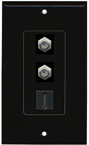 Riteav?1porte HDMI 2porte cavo coassiale tv FType piastra decorativa