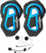 FreedConn T-MAX Pro Interfono Moto con Radio FM, Casco di Comunicazione Auricolare Bluetooth e Riduzione del Rumore Fino a 6 Motociclisti, Universale Fuoristrada/Motociclo/Motoslitta Citofono（Doppio）
