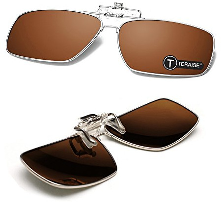 TERAISE Polarized Clip-on Sunglasses with Flip Up Function Suitable Driving Sports