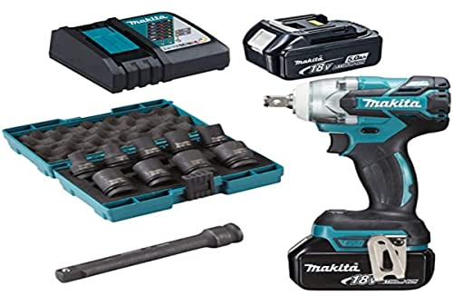 Boulonneuse à chocs 18V LXT 280 Nm 1/2 (2x5,0 Ah) avec douilles et MAKPAC - MAKITA DTW285RTJX