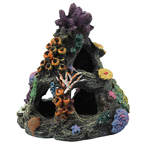 Aquarium-Dekoration Marine Aquarium Ornament Kunstharz Haus verstecken Gebirgshöhle Felsformation Höhle Dekor