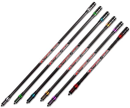 MILAEM Bogenschießen Bogen Stabilisator Balance Bar 18” 24” 27” 30” 34” Main Rod Carbon Stabilisator Dämpfer Stoßdämpfer für Compoundbogen Recurve Bogen (Lila, 27”)