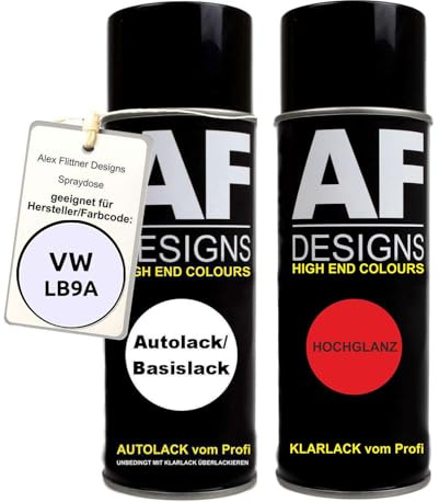 Alex Flittner Designs Spraydose für VW Candyweiss LB9A Basislack Klarlack