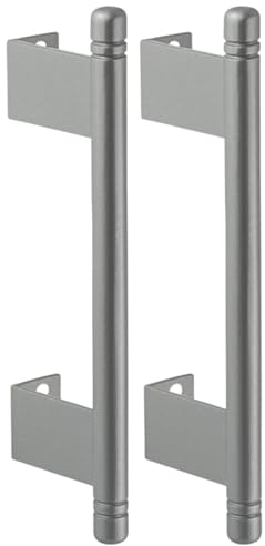 Gedotec 2x Falttüren Griffe für Schrank - Schranktürgriffe SLIDE - Schiebetür-Griff modern geeignet für Falttür, Schiebetür - Möbelgriffe silber matt