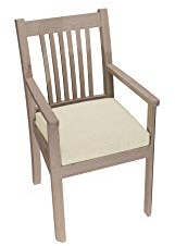 chilly pilley Stuhlkissen Gartenkissen Gartenstühle Stuhlauflage Stuhlpolster Sitzkissen Abnembar Bezug Mit Reißverschluss Auflage Set Garten Kissen (45x45x5, Creme)