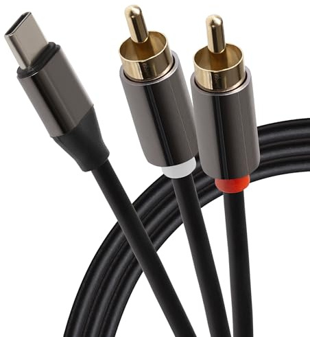 Maplin Câble USB-C vers double prise phono RCA, 2 m