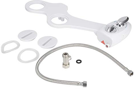 Bidet Attachment for Toilet, Non‑Electric Mechanical Bidet Toilet Seat, Adjutable Fresh Water Spray Attachment, Self-Cleaning Dual Nozzle, Bidet Mechanical Bidet for All Adults
