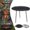 LZQ Bistecchiera rotonda in ghisa, diametro 45 cm, con 3 gambe, piastra per barbecue a tre zampe in ghisa, rimovibile, per forno olandese, accessorio per barbecue, per campeggio, giardino