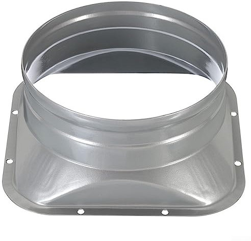 Bride de tuyau en métal de 150 mm avec fond carré - Raccord de tuyau d'évacuation - Résistant aux hautes températures