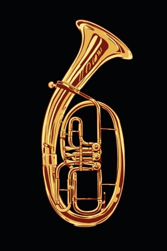 Notizbuch: Blechblasinstrument Notizbuch | 6x9 Zoll DIN A5 | 100 Seiten liniert | Hornbläser Notizheft | Musiker Tagebuch | Blasinstrument Schreibheft | Tenorhorn Geschenk