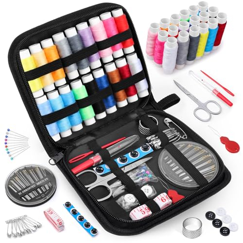 Coquimbo Sewing Kit Christmas Stocking Stuffers Gifts for Teenage Girls Boys Women Men Mum Grandma, Mini Sewing Kits Travel with Needle and Thread Sewing Accessories for Adults, Beginner, Emergency