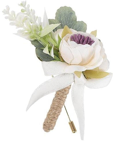 OUNONA Hochzeitsboutonnière aus Kunststoff für Bräutigamanzug