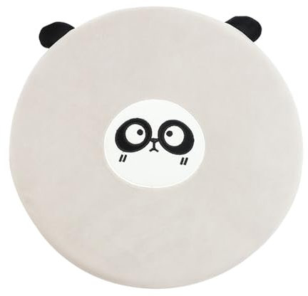 Kinder Sitzkissen Runde Stuhlkissen Memory Foam Sitzkissen Stuhl Sitzpolster Sitz Auflage Tier Obst Bodenkissen Kinder Kissen für Kinderzimmer 40cm (Panda)