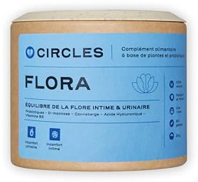Probiotique Flore Intime & urinaire - Complément Alimentaire à base de plantes et probiotiques - Inconfort intime, inconfort urinaire - Végan - 60 Gélules Gastro-résistantes