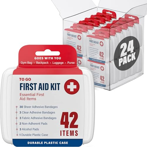 DecorRack Pflasterbox 1000-teilig, Erste Hilfe Set mit Wundpflaster, Pflaster Set für Zuhause Auto Reise Outdoor Wandern, Kompakte Box für Unterwegs, Flexible Wundversorgung (24 Boxen)