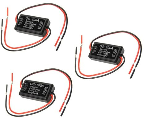 Mobestech 3 Pz Controller Strobo 12V Lampeggiante Modulo Freno Flash Strobe Controller Modulo Controller Strobo Lampeggiatore Modulo Per LED Luce Di Stop LED Strobe Controller LED Flash